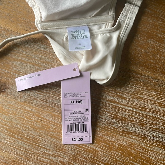 NWT Wild Fable Swim Crochet Tie Front Bralette Bikini Top SZ XL - Picture 6 of 6